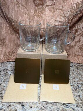 New Nespresso Coffee Mugs and Coasters Bundle